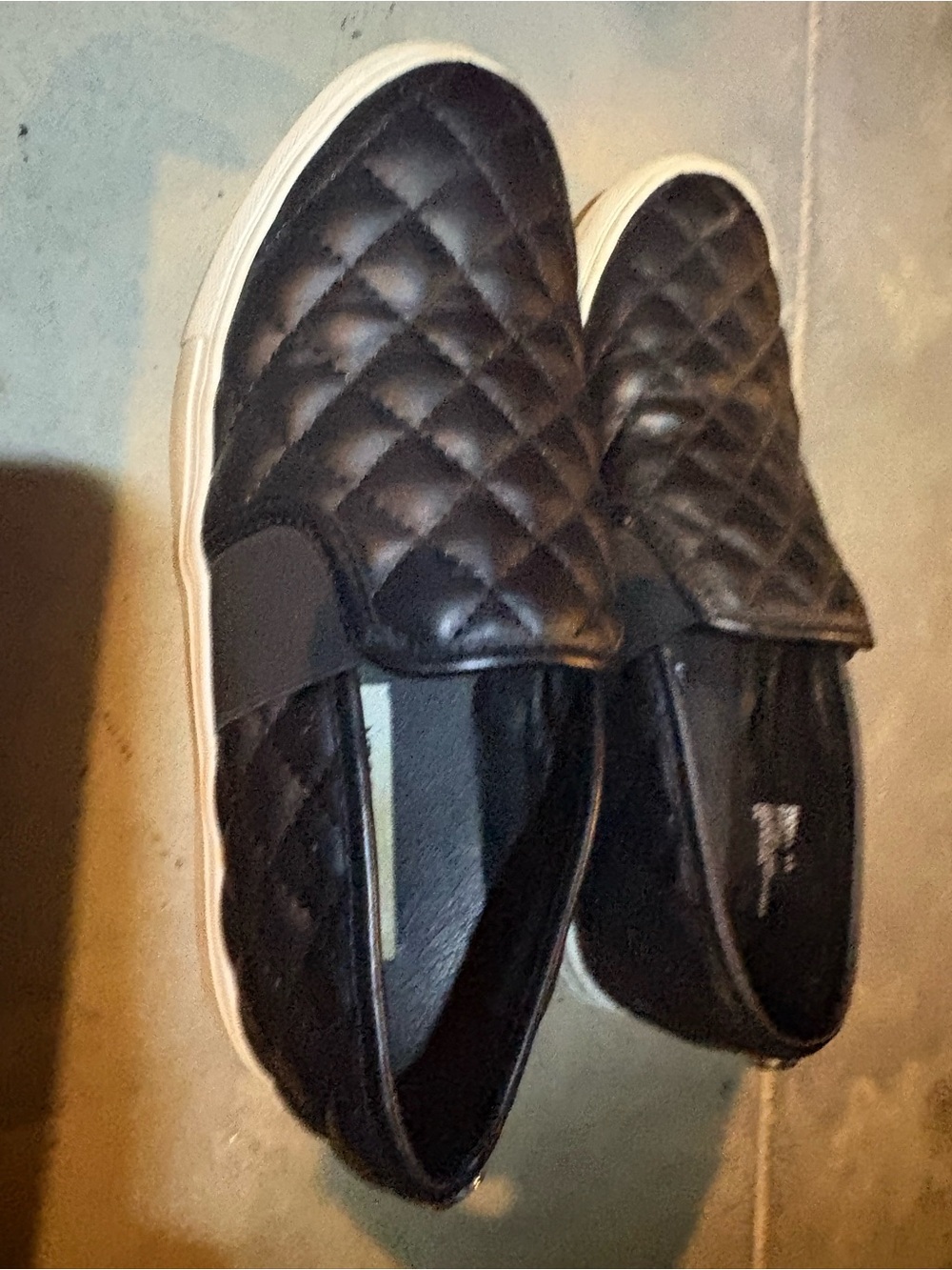Steve Madden-quilted Slip-On Casual Sneakers for Men - Black size 6.5
